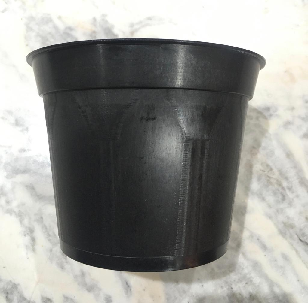 Kit de 20 peças de vaso plástico N14 tipo Holambra de cor preta